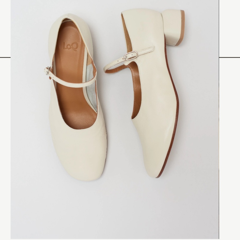 Loq Ema Mary Jane in Hueso (cream) size 39 (8.5)